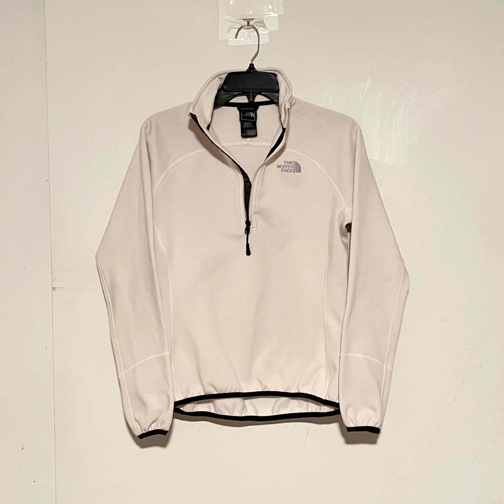The North Face Jacket Womens Small Light Gray Half Zip Pullover Fleece